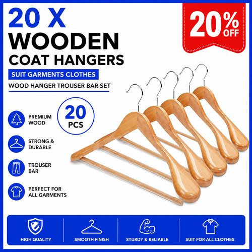 Wooden coat hangers suit - coat,