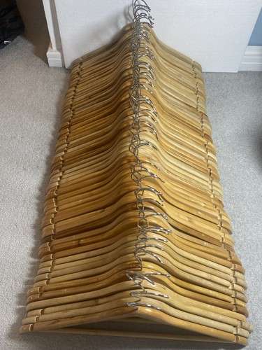 10x wooden clothes hangers - 10x,