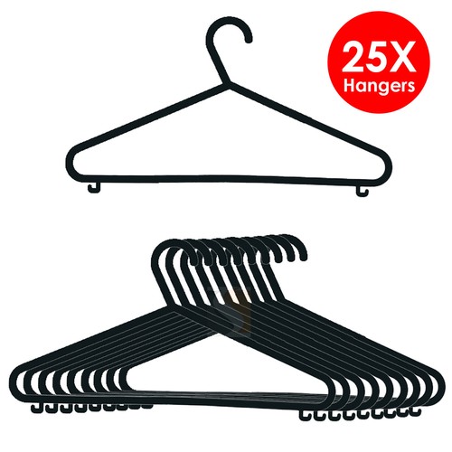 Adult black coat hangers - black,