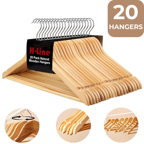 Wooden coat hangers - wooden,