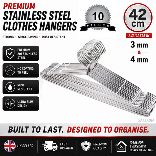 10x clothes hangers heavy - hangers, duty