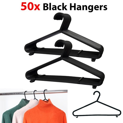 Adult black coat hangers - x,