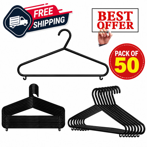 Adult black coat hangers - coat,
