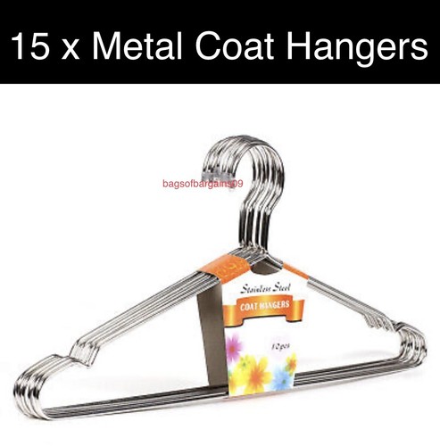 15pk metal coat clothes - metal,