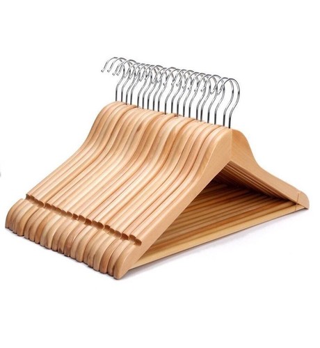 Wooden coat hangers heavy - coat, duty