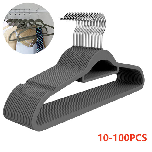 100pcs velvet hangers - 10/100pcs,