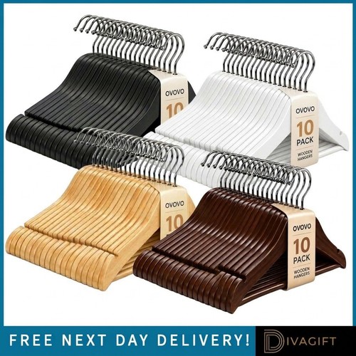 Wooden coat hangers - 10,