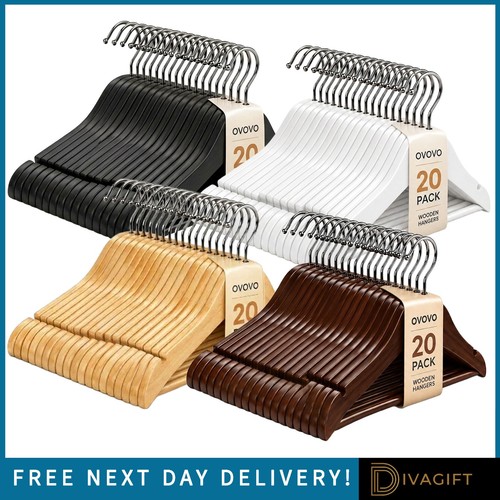 Wooden coat hangers - 20,