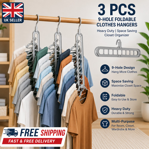 3pcs hole foldable clothes - 9-hole,
